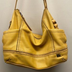 The Sak mustard yellow purse. Soft leather. Euc